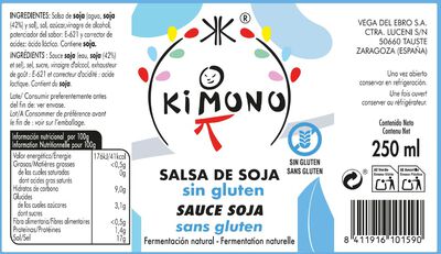 Salsa de soja sin gluten Kimono 250ml