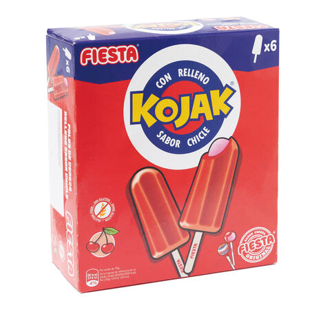 Helado fiesta Kojak cereza-chicle 6 uds