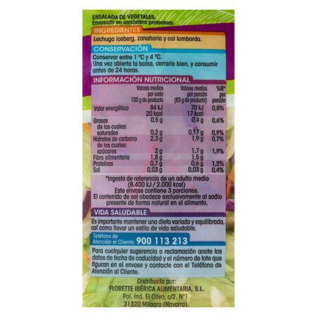 Ensalada cuatro estaciones Alipende 250g
