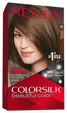 Tinte de cabello sin amoníaco Revlon Colorsilk nº 41 castaño medio