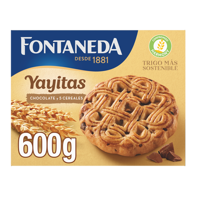 Galletas de chocolate y 5 cereales Yayitas Fontaneda 600g