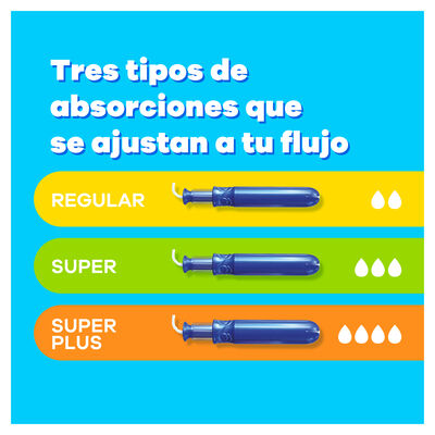 Tamp&oacute;n con aplicador pearl compak Tampax super plus 20 unidades