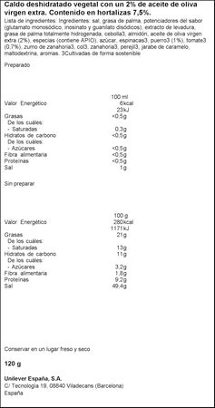 Caldo en pastillas vegetal sin gluten Knorr 12u