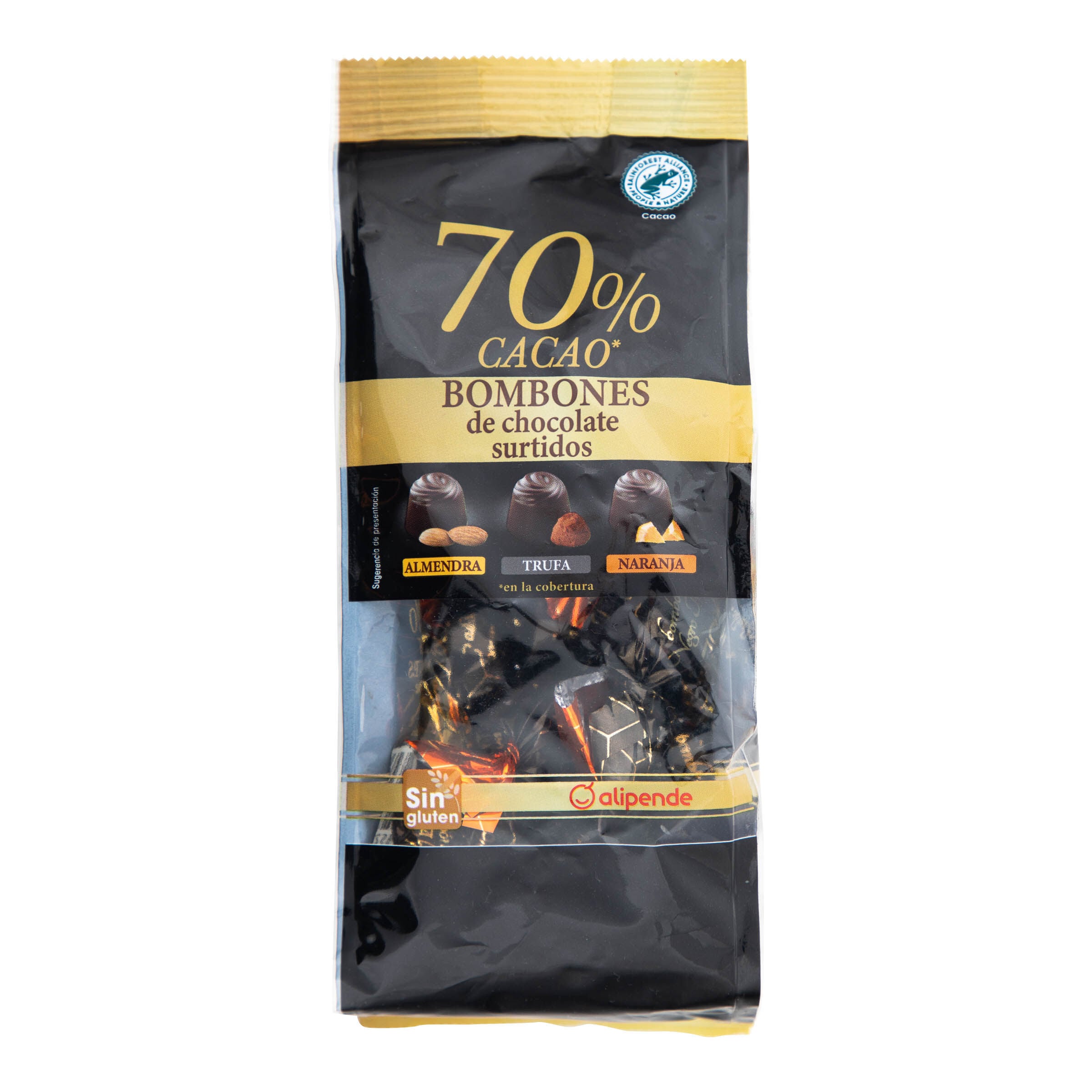 Bombones 70% cacao Alipende 180g