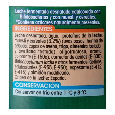 B&iacute;fidus Alipende sin az&uacute;car a&ntilde;adido pack 4 muesli y cereales