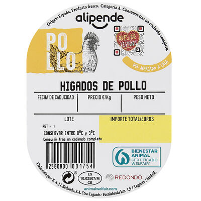 Higaditos de pollo 470g aproximadamente