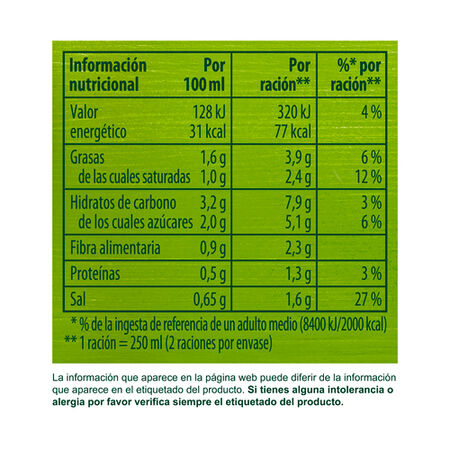 Crema calabaza con un suave toque de nata Knorr 500ml