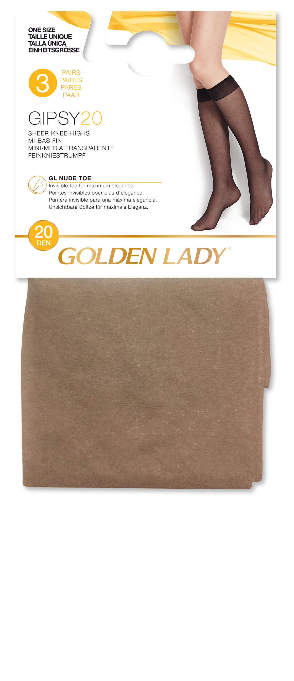 Minimedia Gipsy 20D Golden Lady Talla Única 3 unidades Scala