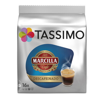 Caf&eacute; descafeinado Tassimo marcilla 16 c&aacute;psulas
