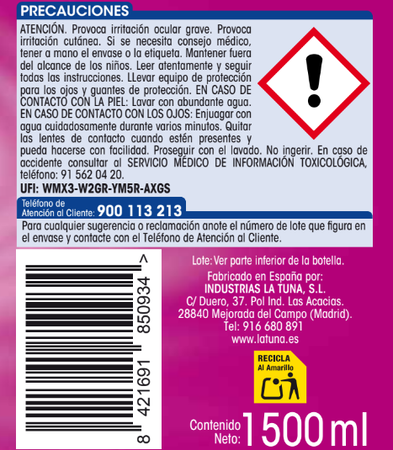 Amoniaco Lanta 1,5l perfumado