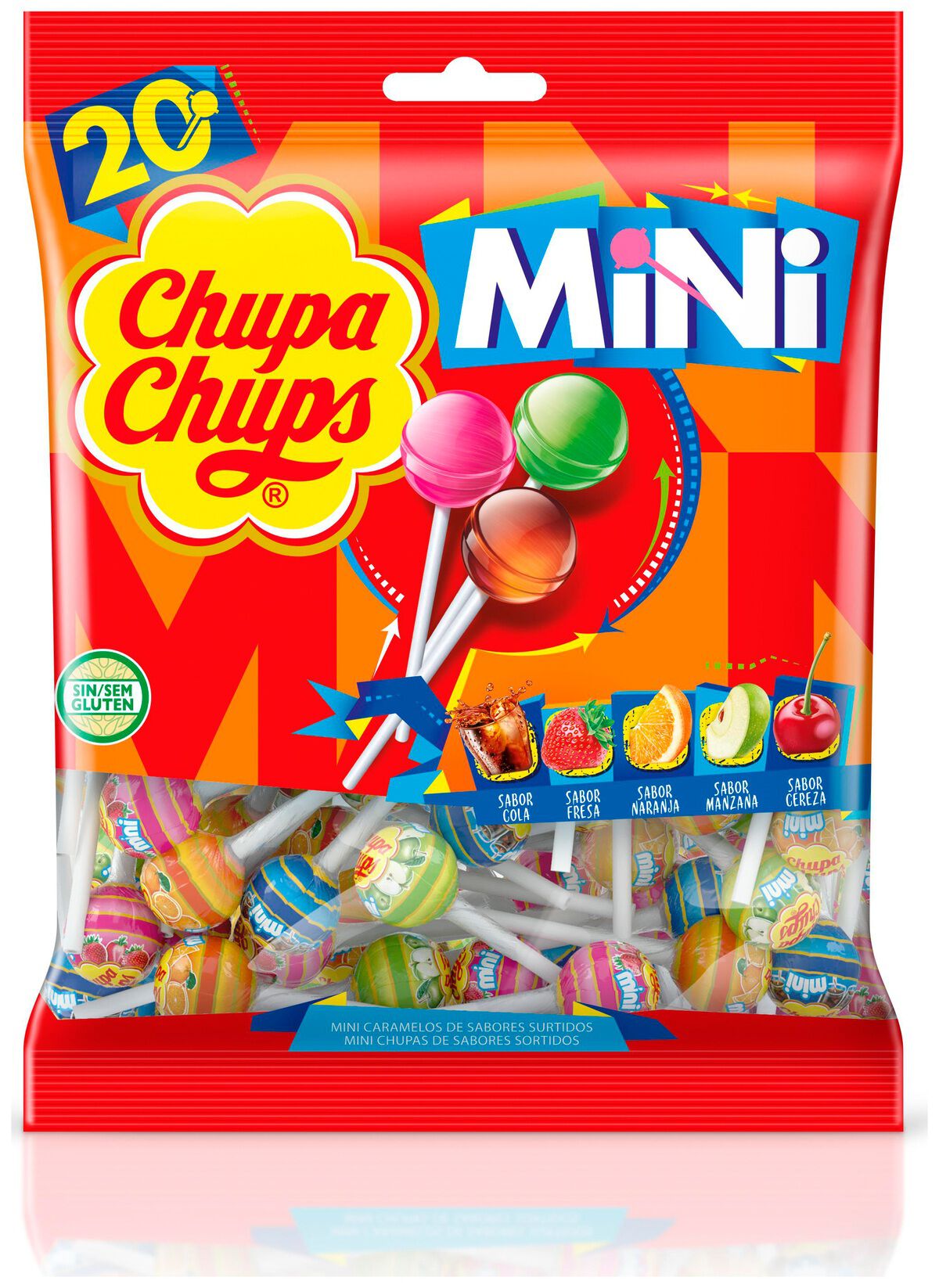 Caramelos sin gluten Chupa Chups mini 20u
