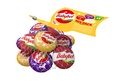 Queso tierno mini babybel malla 180gr 9 unidades mix