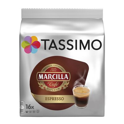Caf&eacute; espresso Tassimo Marcilla 16 c&aacute;psulas