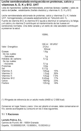 Leche Puleva calcio 1l semidesnatada