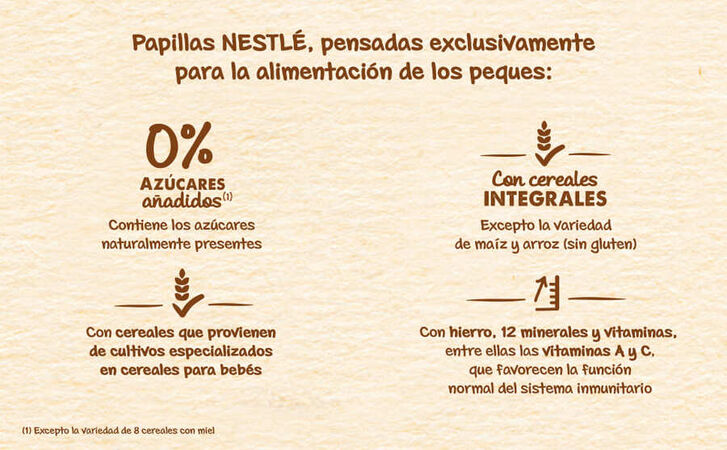 Papilla Nestlé 8 cereales galleta desde 6meses 725g