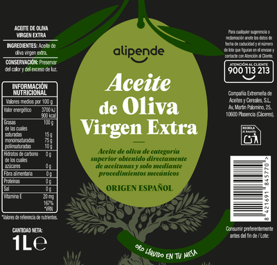 Aceite oliva virgen extra Alipende 1l