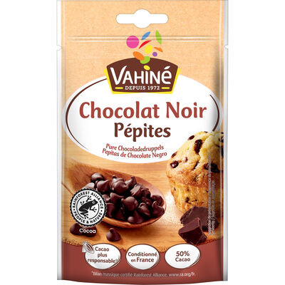Pepitas de chocolate negro 50% cacao Vahine 100 g