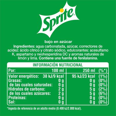 Refresco de lima-lim&oacute;n Sprite botella 2l