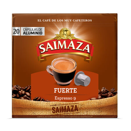 Café espresso fuerte Saimaza 20 cápsulas