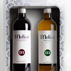 2 botellas vino tinto tempranillo y denominaci&oacute;n de origen rueda vino blanco verdejo Melior 75cl