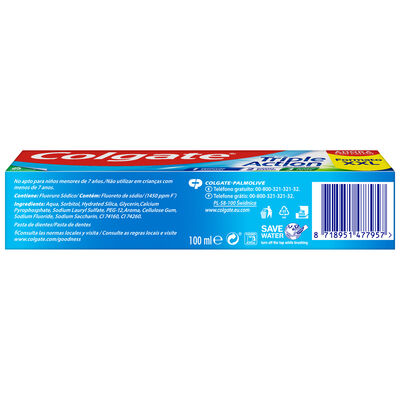 Pasta de dientes Colgate Triple Action anticaries y frescor a menta 100ml