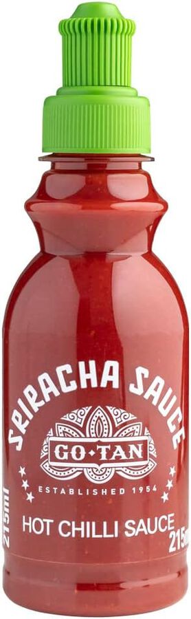 Salsa de chile picante Sriracha Go-Tan botella 215 ml