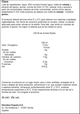 Cerveza con limón Amstel Radler lata 33cl