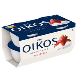 Yogur estilo griego Oikos pack 4 fresa 4 ud