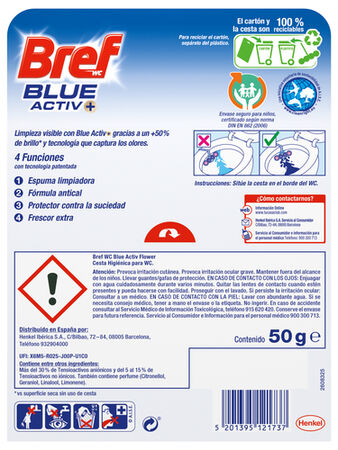 Limpiador Bref WC Colgador Blue-Activ Floral