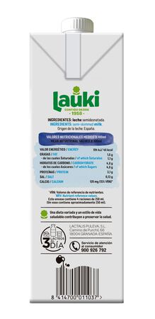 Leche Lauki 1l semidesnatada