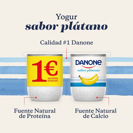 Yogur Danone pack 4 plátano