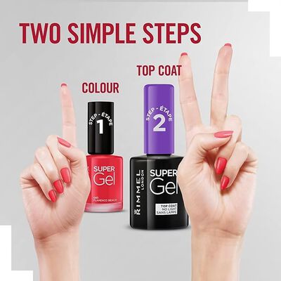 Esmalte de u&ntilde;as Rimmel top coat Super Gel 2&ordf; fase