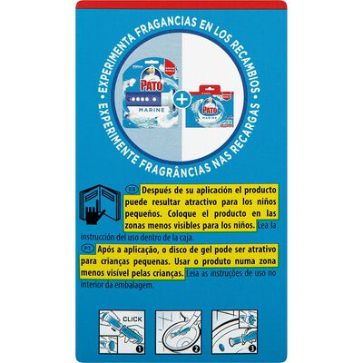 Desinfectante discos activos Pato recambio 2 unidades Marine