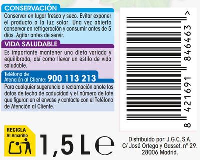 N&eacute;ctar de pi&ntilde;a Alipende 1,5l