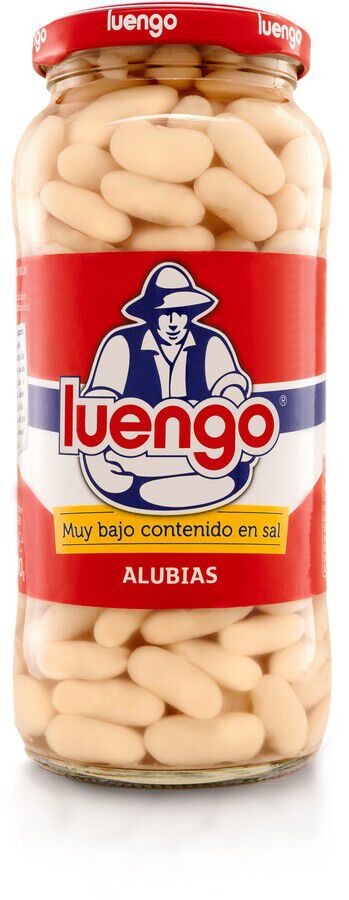 Alubia blanca bajo en sal cocida Luengo 570 g