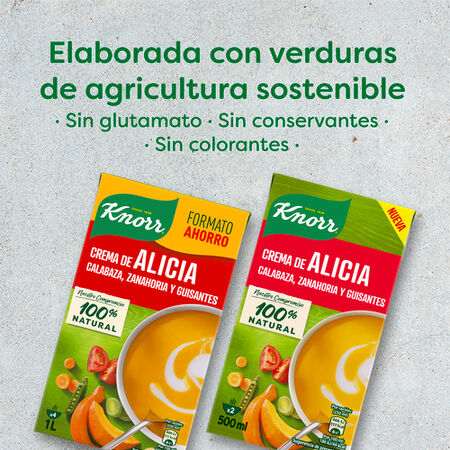 Crema con calabaza zanahoria y guisantes Knorr 500ml