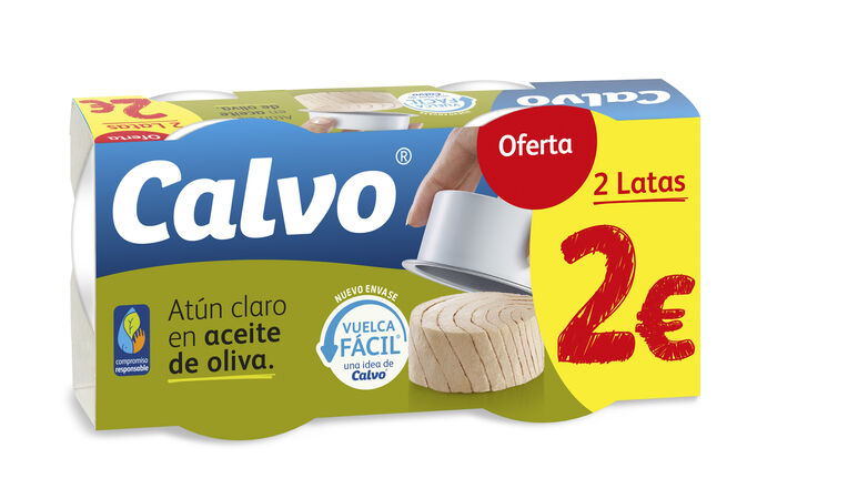 Atún claro en aceite de oliva Calvo Pack 2