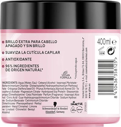 Mascarilla capilar Gliss 4en1 Repair 400 ml