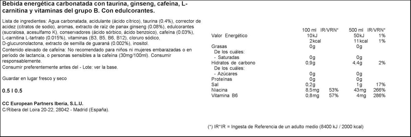 Bebida energética Monster 50cl ultra taurina ginseng