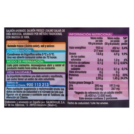 Salmon ahumado Alipende 100g
