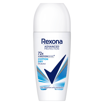 Desodorante en Roll-On 72h Rexona 50ml Cotton Dry
