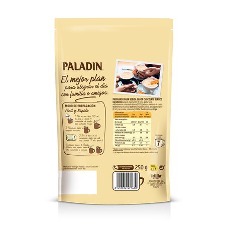 Cacao Paladín 250g blanco