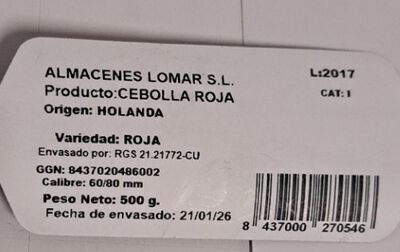 Cebolla roja malla 500g