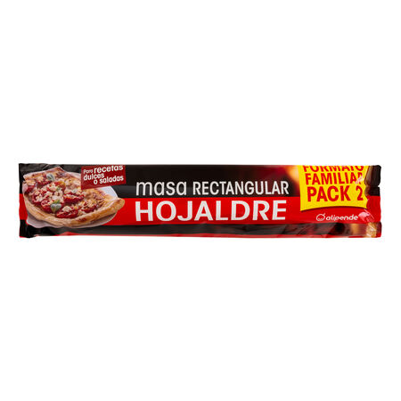 Masa de hojaldre Alipende pack 2 rectangular