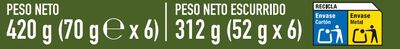 At&uacute;n claro Alipende pack 6 en aceite oliva virgen extra