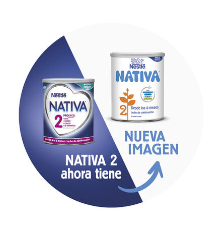 Nestlé NATIVA 2 Leche De Continuación 2 para bebés a partir de los 6 meses.  Bote de 800g : : Alimentación y bebidas