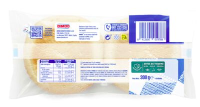 Pan maxi burger Bimbo 4 uds 300g