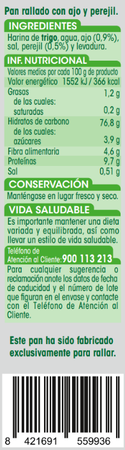 Pan rallado Alipende 500g con ajo y perejil