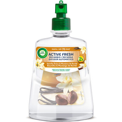 Ambientador recambio active fresh vainilla dulce y manteca de karite Airwick 228 ml