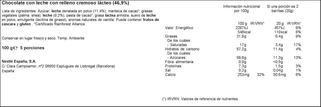 Chocolate con leche Nesquik 100g